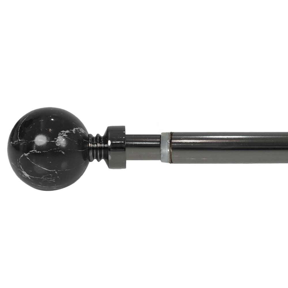 รางเหล็ก ยืดหด HOME LIVING STYLE MARBLE 120-210 ซม. สีดำ