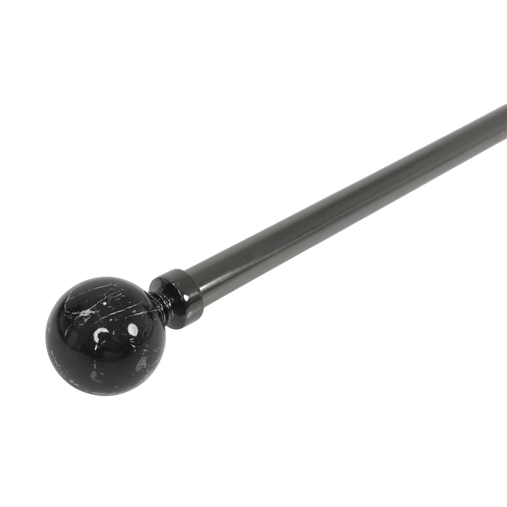 รางเหล็ก ยืดหด HOME LIVING STYLE MARBLE 120-210 ซม. สีดำ