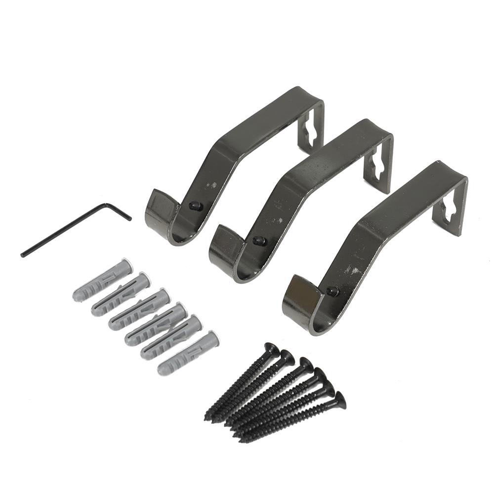 รางเหล็ก ยืดหด HOME LIVING STYLE MARBLE 120-210 ซม. สีดำ