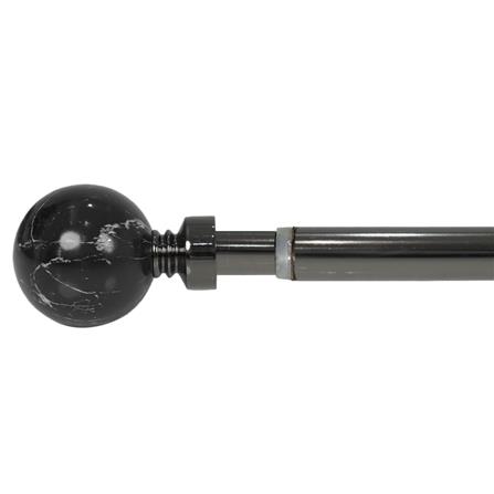 รางเหล็ก ยืดหด HOME LIVING STYLE MARBLE 120-210 ซม. สีดำ