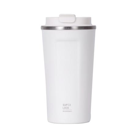 แก้วน้ำสเตนเลส 0.5 ลิตร SUPER LOCK MUG สีขาว