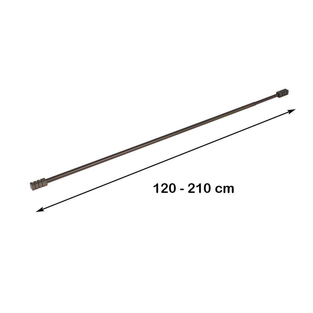 รางเหล็ก ยืดหด HOME LIVING STYLE STICK 120-210 ซม. สีน้ำตาล