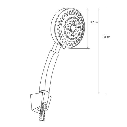 ฝักบัวสายอ่อน 5 ระดับ KUDOS K2100359 สีโครม_3