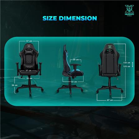 เก้าอี้เกมมิ่ง NUBWO L117 สีดำ_5