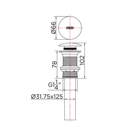 สะดืออ่างล้างหน้าแบบกด KARAT FAUCET KA-73-251-53 สีโรสโกลด์_4