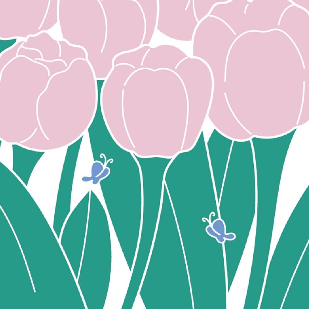 มู่ลี่ PVC HOME LIVING STYLE TULIP 80X200 ซม. สีขาว/เขียว/ชมพู