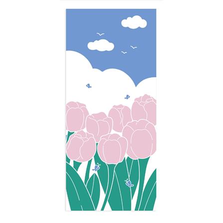 มู่ลี่ PVC HOME LIVING STYLE TULIP 80X200 ซม. สีขาว/เขียว/ชมพู