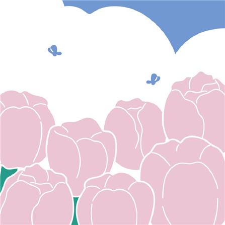 มู่ลี่ PVC HOME LIVING STYLE TULIP 80X200 ซม. สีขาว/เขียว/ชมพู_1