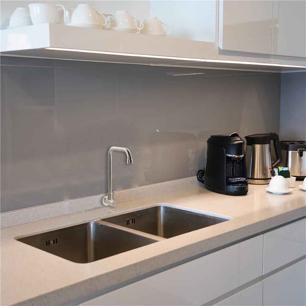 ก๊อกซิงค์เดี่ยวติดผนัง HONS FW2005 สีเงิน