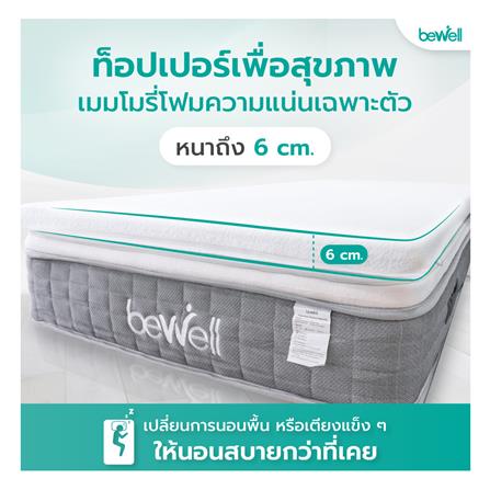 แผ่นรองนอน 3.5 ฟุต BEWELL HEALTHY TOPPER MEMORY FOAM_2
