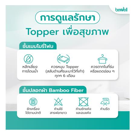 แผ่นรองนอน 3.5 ฟุต BEWELL HEALTHY TOPPER MEMORY FOAM_7