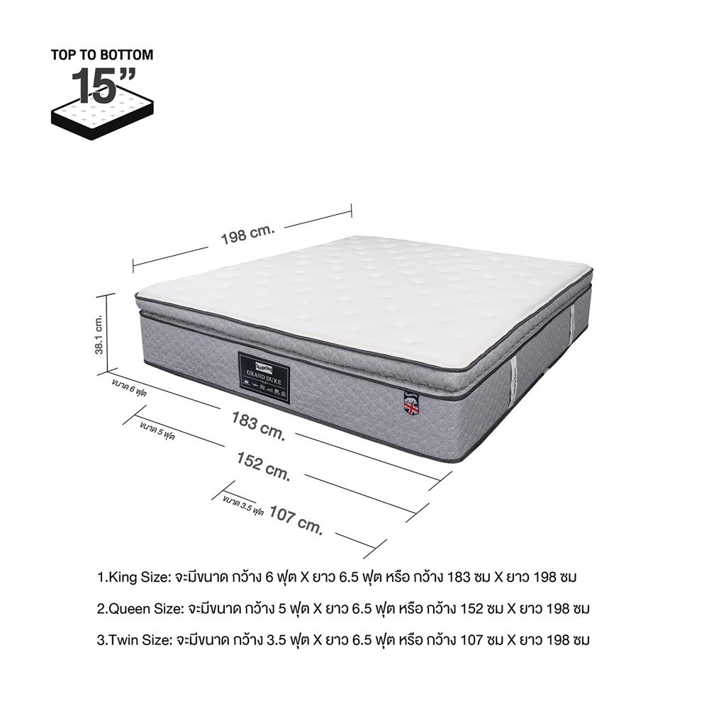 ที่นอน 6 ฟุต SLUMBERLAND TEMPSMART GRAND DUKE