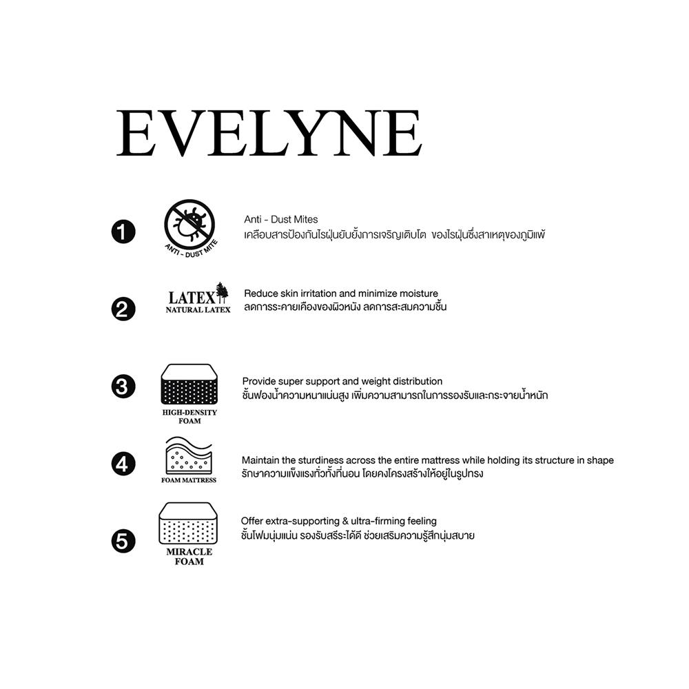ที่นอน 5 ฟุต SLUMBERLAND EVELYNE