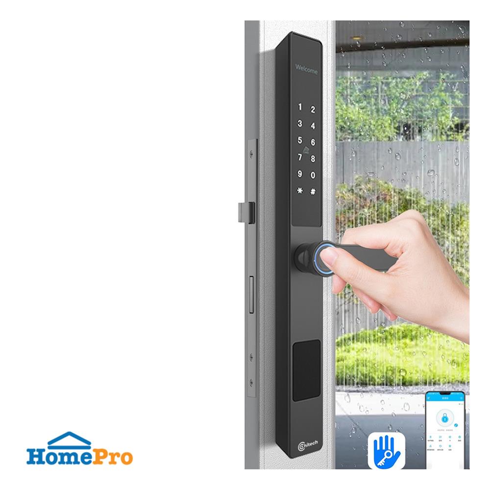 กลอนดิจิตอล C.HITECH CSN WP PRO สีดำ