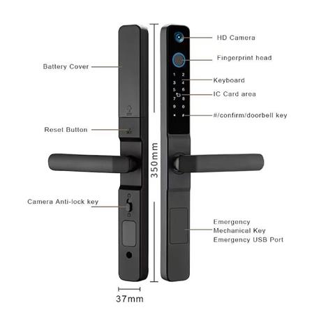 กลอนดิจิตอล C.HITECH CSN WP CAM สีดำ_3