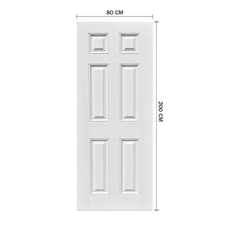 ประตูไฟเบอร์กลาส METRO EXTER601 80X200 ซม. สีขาว_4