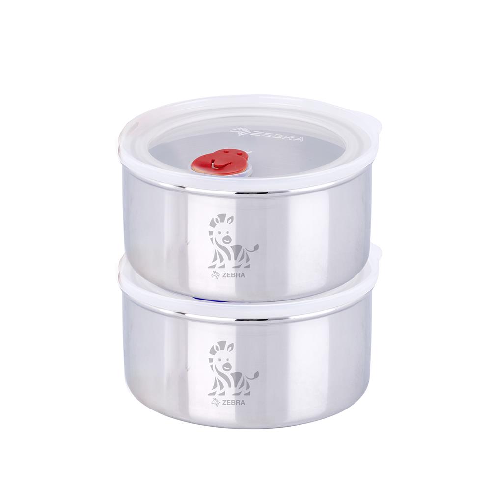 ชุดกล่องอาหาร พร้อมกระเป๋า ZEBRA JOLLY ROSE สีแดง