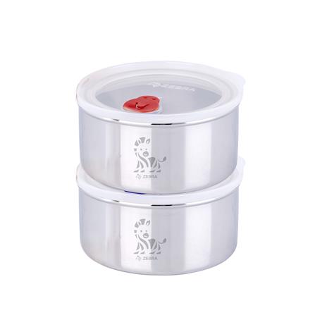 ชุดกล่องอาหาร พร้อมกระเป๋า ZEBRA JOLLY ROSE สีแดง_1