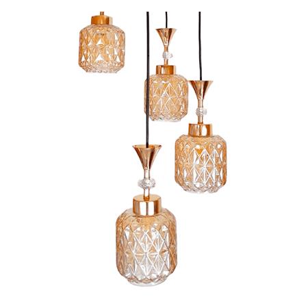 ไฟช่อ NEOLIGHT 6049-5 สี ดำ/ทอง/ขาว/ชา 5 หัว_1