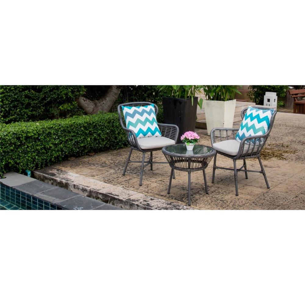 ชุดสนาม 2 ที่นั่ง IVY LV025 NORWAY COFFEE SET สีเทา