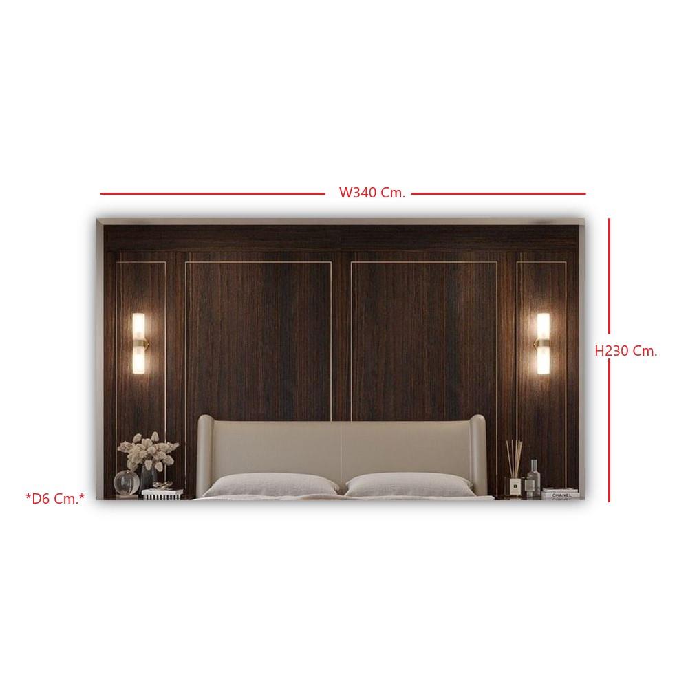 ผนังตกแต่งสำเร็จรูป SB BUILT IN 59059865 340 ซม. สี DARK WOOD