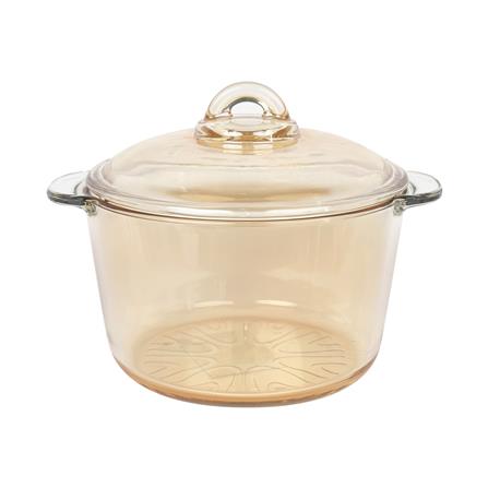 ชามแก้วพร้อมฝา 2.3 ลิตร KECH POT สีชา_0