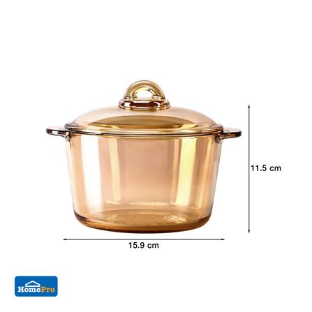 ชามแก้วพร้อมฝา 2.3 ลิตร KECH POT สีชา_6