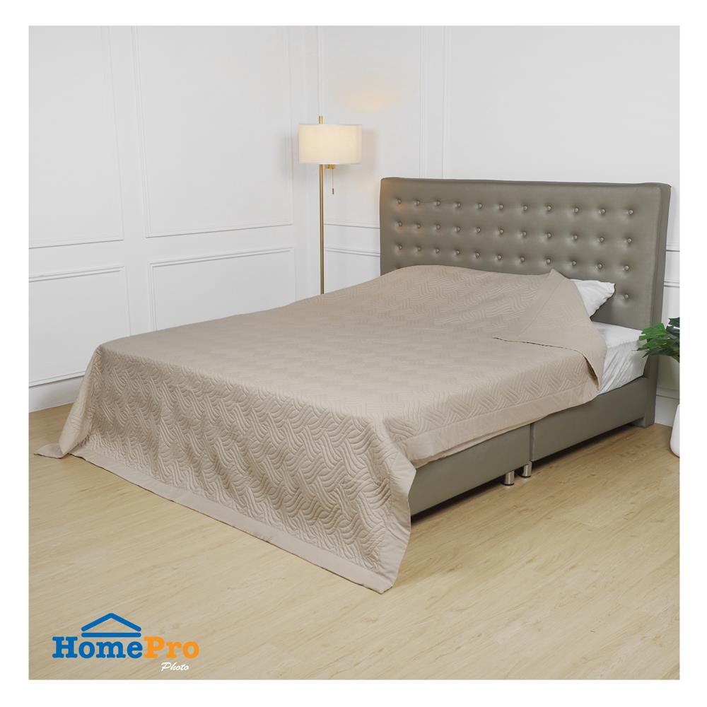 ผ้าคลุมเตียง 6 ฟุต HOME LIVING STYLE VILLA สี LIGHT BROWN