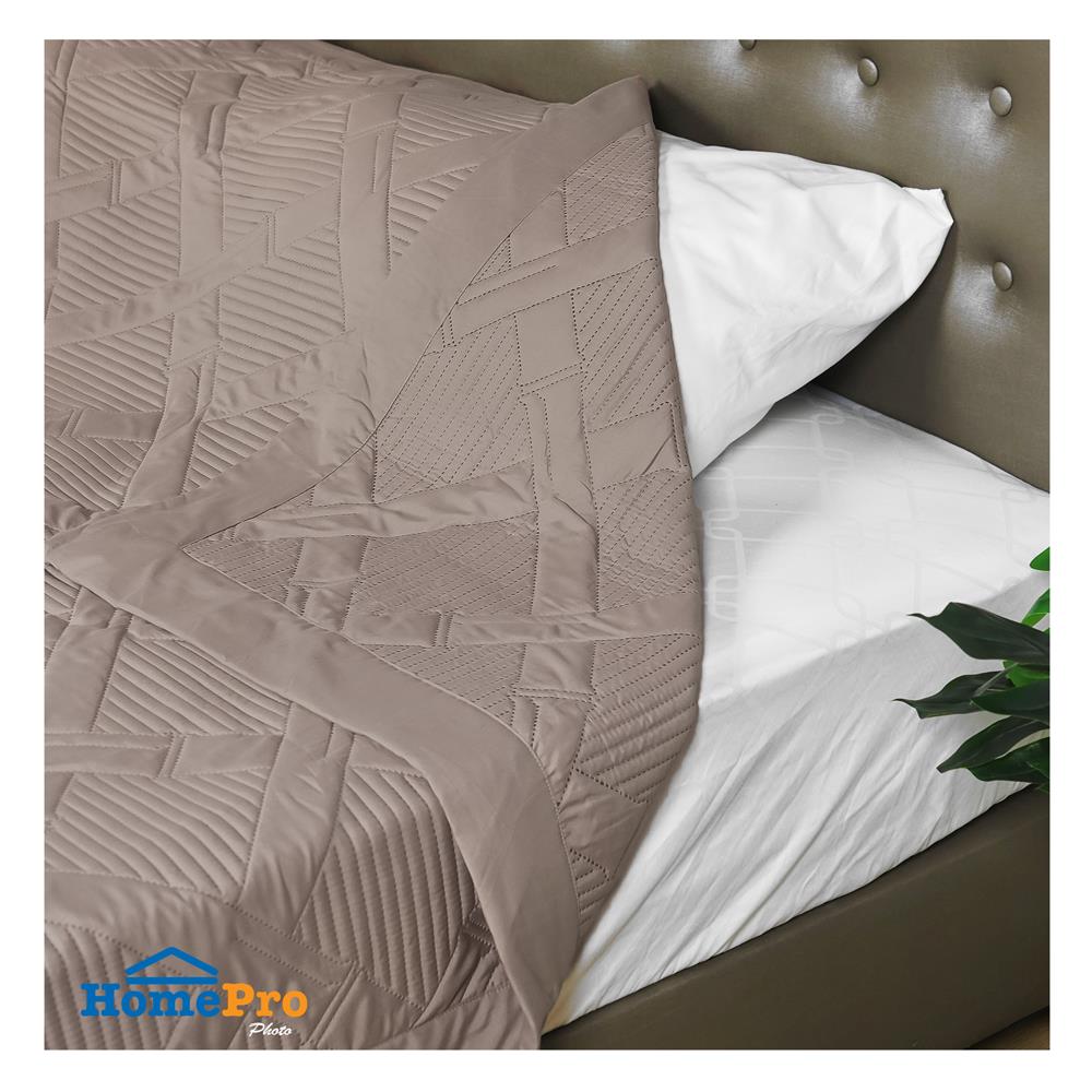 ผ้าคลุมเตียง 6 ฟุต HOME LIVING STYLE BAZAR สีน้ำตาล