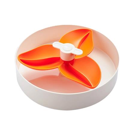 ชามอาหารสำหรับสุนัข PET DREAM HOUSE BOUGAINVILLEA สีส้ม_0