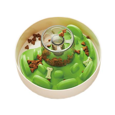 ชามอาหารสำหรับสุนัข PET DREAM HOUSE UFO MAZE สีเขียว_0