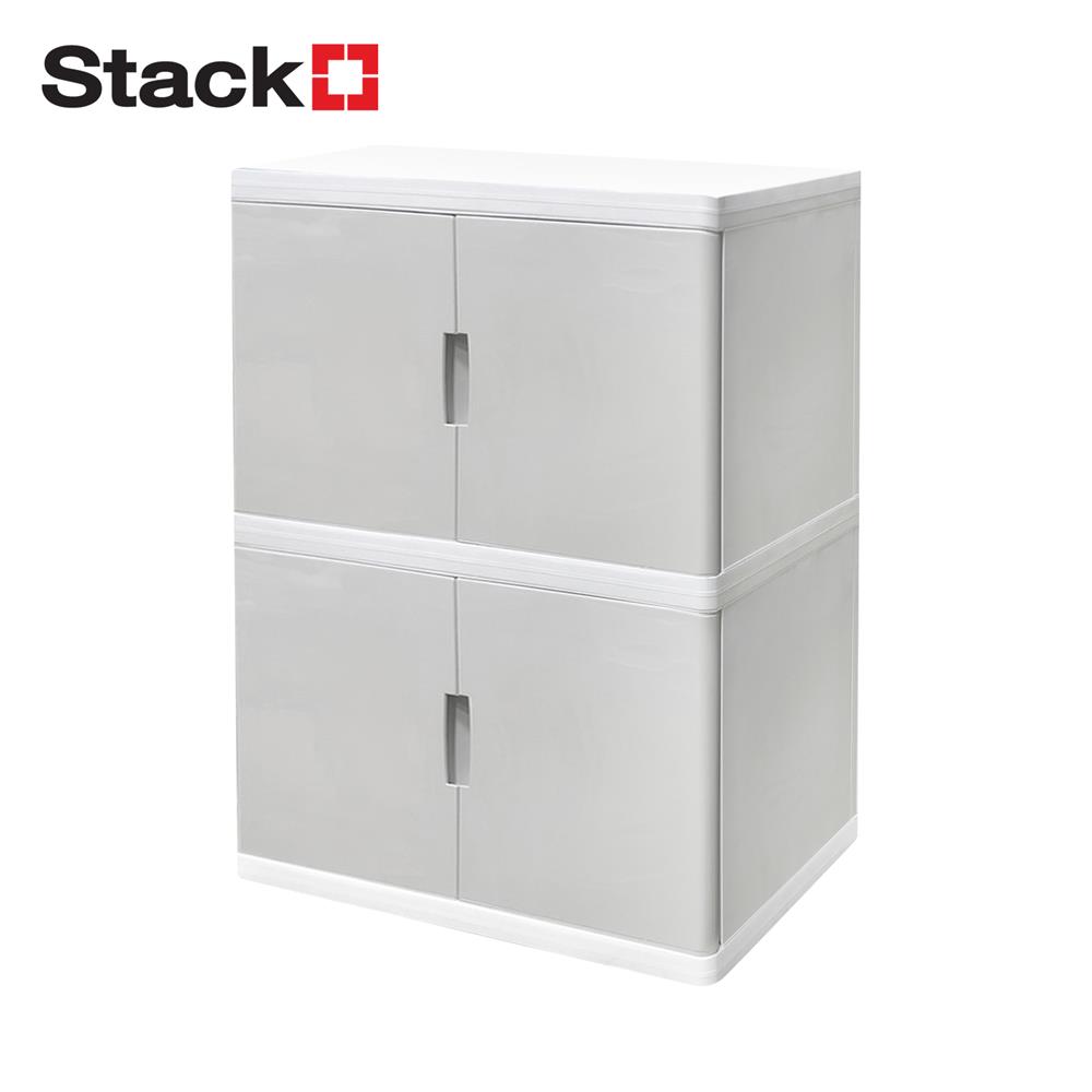 ตู้บานเปิด 2 ชั้น STACKO S5 VID 70x50x82 ซม. สีเทา