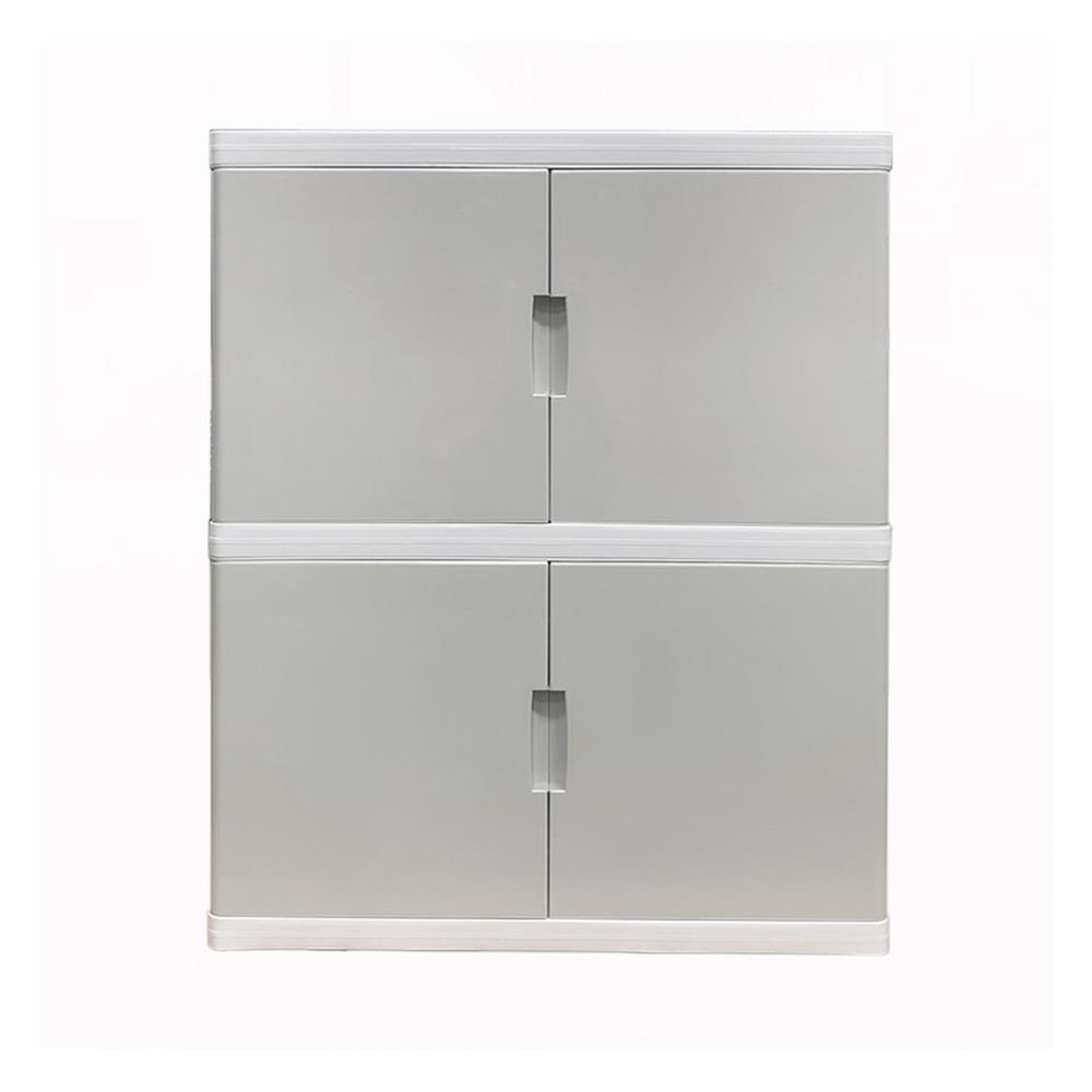 ตู้บานเปิด 2 ชั้น STACKO S5 VID 70x50x82 ซม. สีเทา