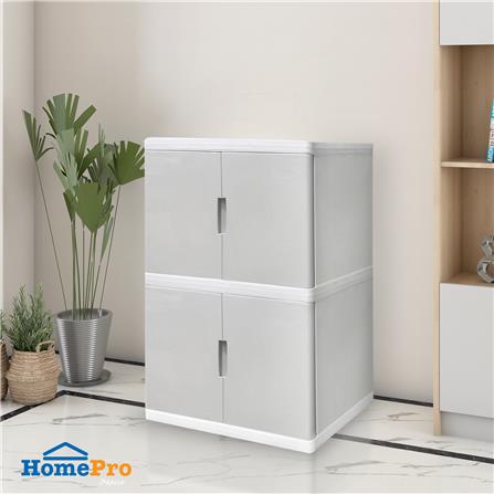 ตู้บานเปิด 2 ชั้น STACKO S5 VID 70x50x82 ซม. สีเทา_3