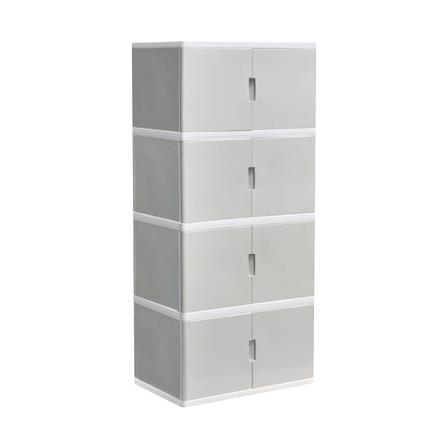 ตู้บานเปิด 4 ชั้น STACKO S5 VID 70x50x160 ซม. สีเทา_2