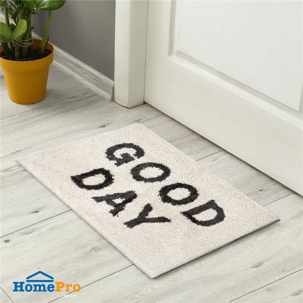 พรม HOME LIVING STYLE GOOD DAY 45X70 ซม. สีครีม