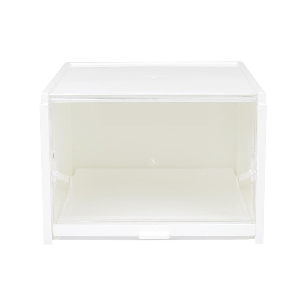 กล่องรองเท้าถาดเลื่อน STACKO DRAWER 31x36.2x21.5 ซม. สีขาว