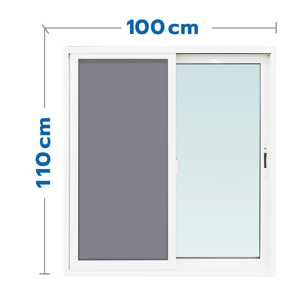 หน้าต่างบานเลื่อน UPVC S-S มุ้ง MHOLARN 100X110 ซม. สีขาว