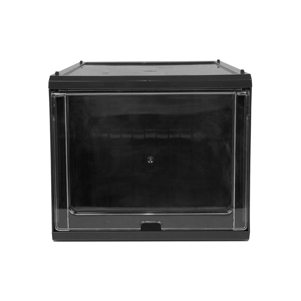 กล่องรองเท้าฝาสไลด์ STACKO CONTAINER 25x35x21.5 ซม. สีดำ