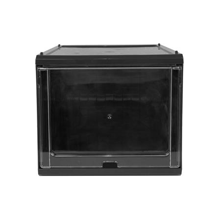 กล่องรองเท้าฝาสไลด์ STACKO CONTAINER 25x35x21.5 ซม. สีดำ_2