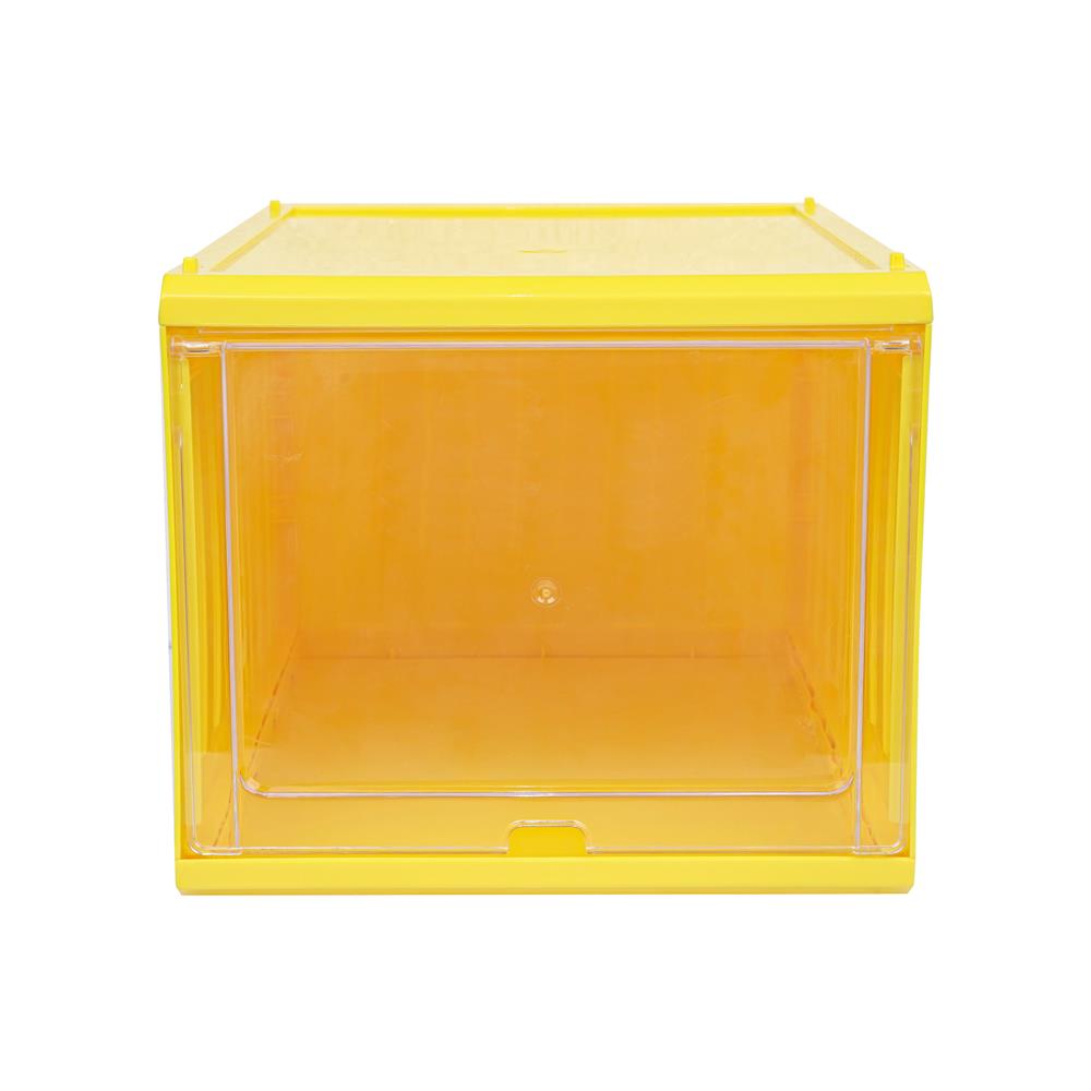 กล่องรองเท้าฝาสไลด์ STACKO CONTAINER 25x35x21.5 ซม. สีเหลือง