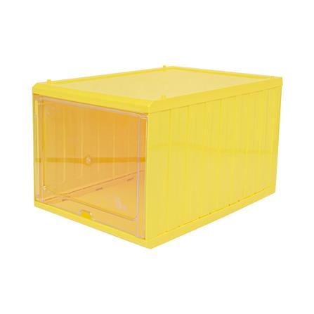กล่องรองเท้าฝาสไลด์ STACKO CONTAINER 25x35x21.5 ซม. สีเหลือง