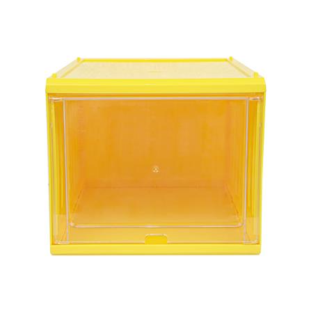 กล่องรองเท้าฝาสไลด์ STACKO CONTAINER 25x35x21.5 ซม. สีเหลือง_2