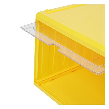 กล่องรองเท้าฝาสไลด์ STACKO CONTAINER 25x35x21.5 ซม. สีเหลือง_3