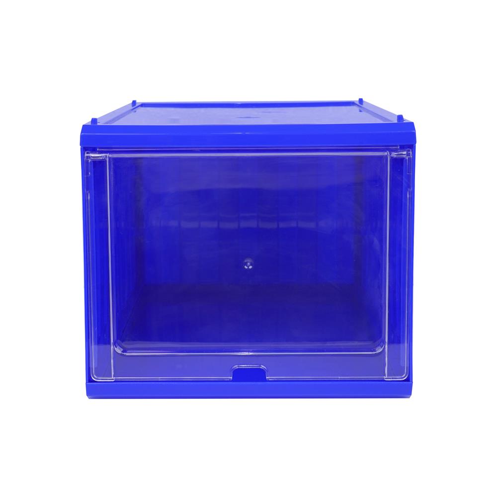 กล่องรองเท้าฝาสไลด์ STACKO CONTAINER 25x35x21.5 ซม. สีน้ำเงิน
