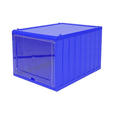กล่องรองเท้าฝาสไลด์ STACKO CONTAINER 25x35x21.5 ซม. สีน้ำเงิน