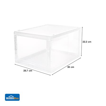 กล่องรองเท้าฝาสไลด์ STACKO CARGO 28.7x36x22.2 ซม. สีใส_6