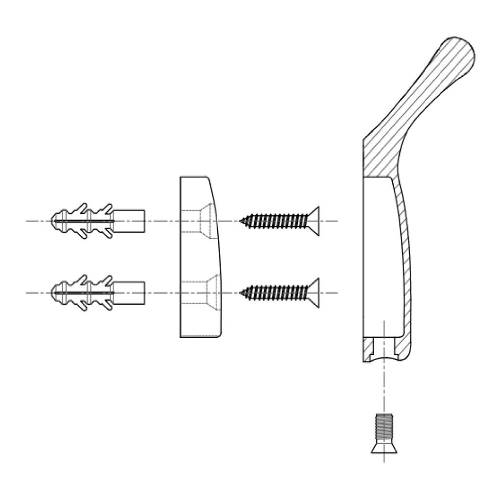 ตะขอแขวน HAFELE 488.03.101 สีโครมเงา