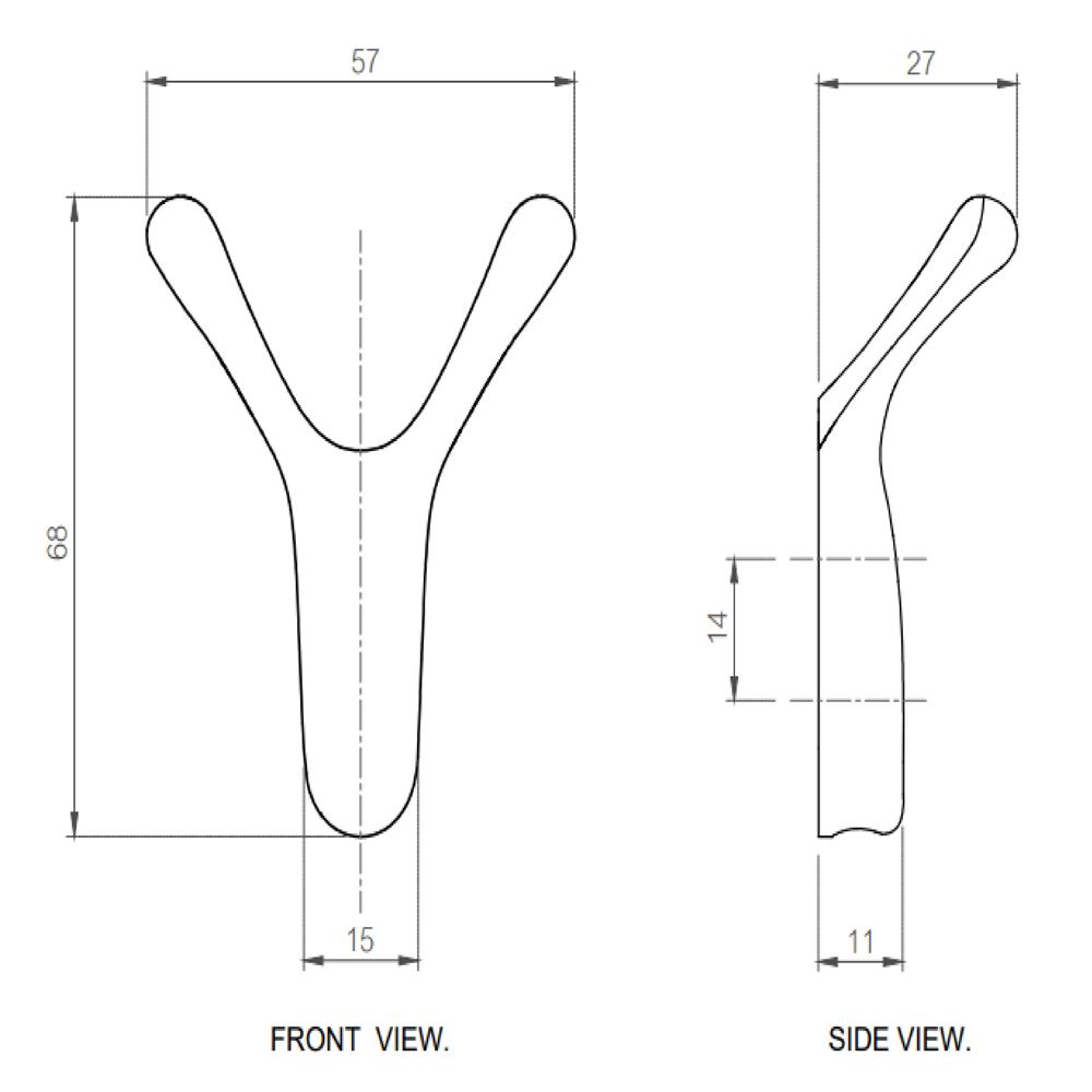 ตะขอแขวน HAFELE 488.03.101 สีโครมเงา