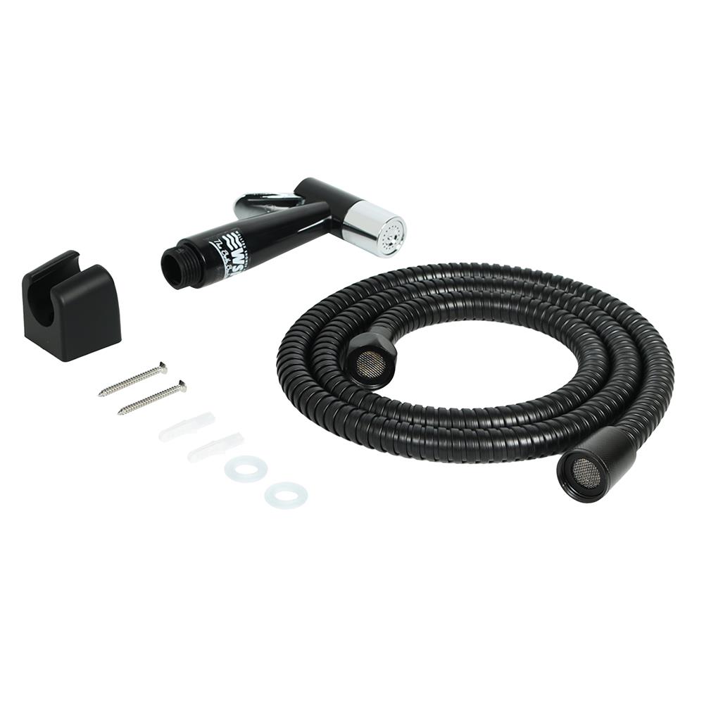 สายฉีดชำระครบชุด WSP R-44BK SS สีดำ